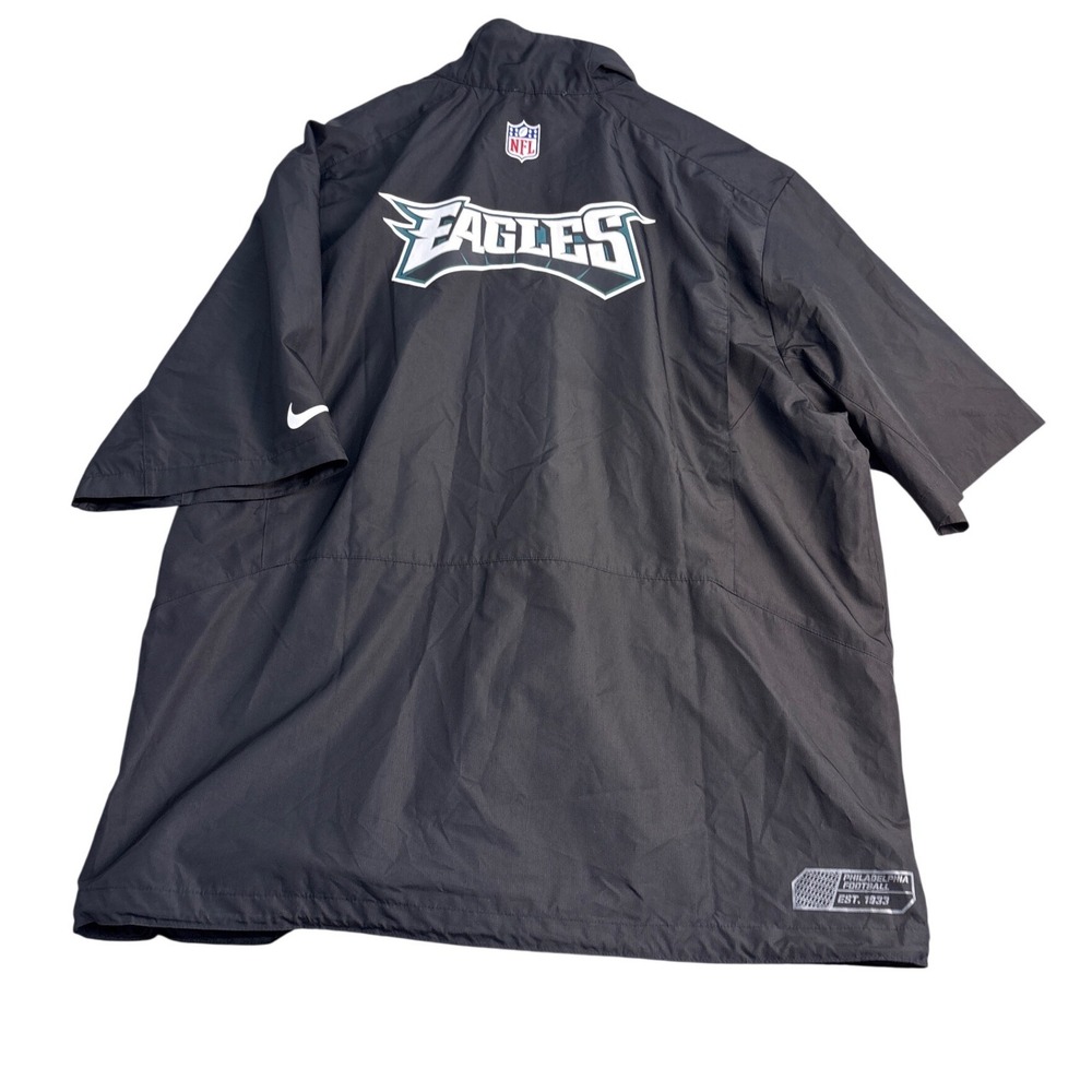 Nike NFL Philadelphia Eagles Onfield Short Sleeve Windbreaker Mens XL Black